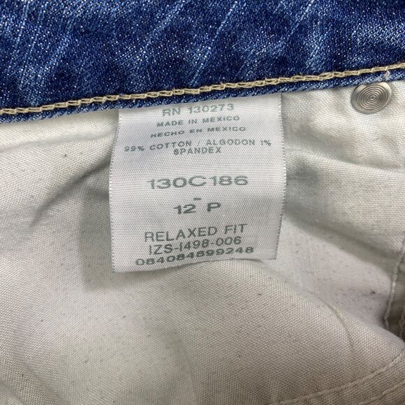 Lee Riders Blue Jeans 12 P 34x28 Relaxed Fit Straight Leg Mid Rise Stretch - Picture 13 of 14